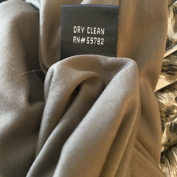 Adrianna Papell Womens Animal Print Size 4 Brown And Cream Pleated Sheath Dress - Picture 6 of 10